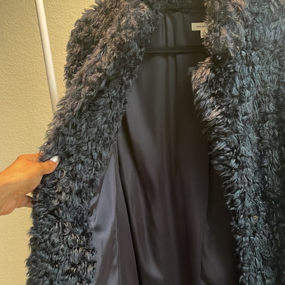 Max Studio Navy Coat - Picture 7 of 7